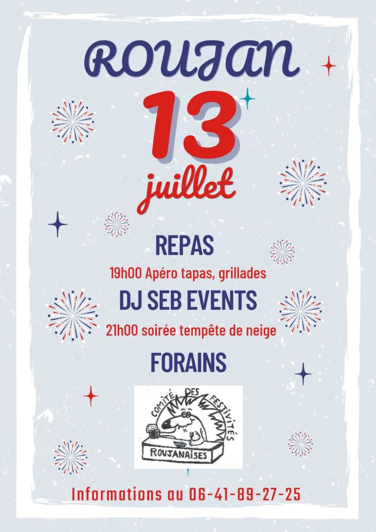affiche repas 13 juillet