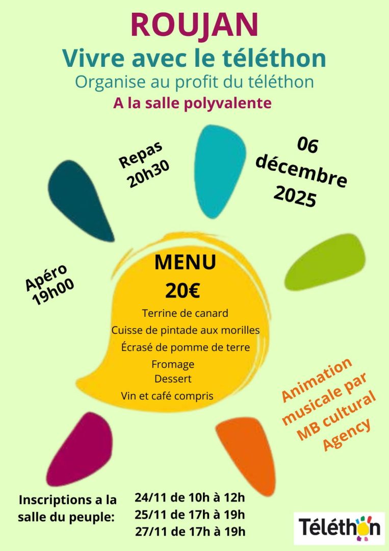 affiche repas du téléthon 