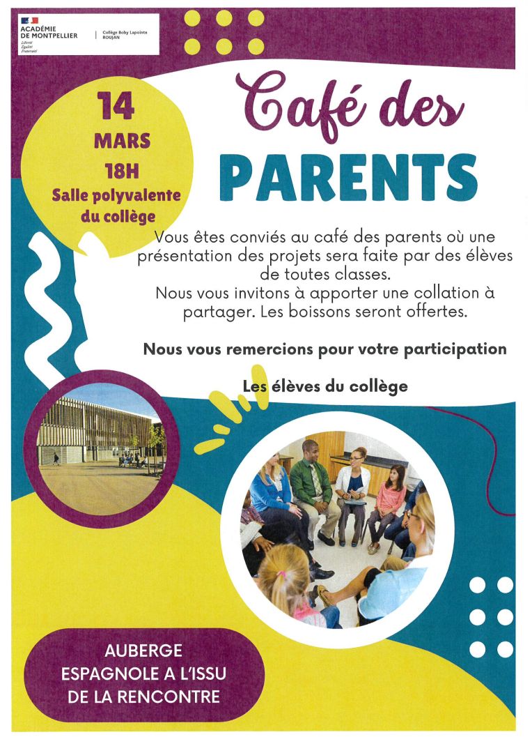 affiche café des parents