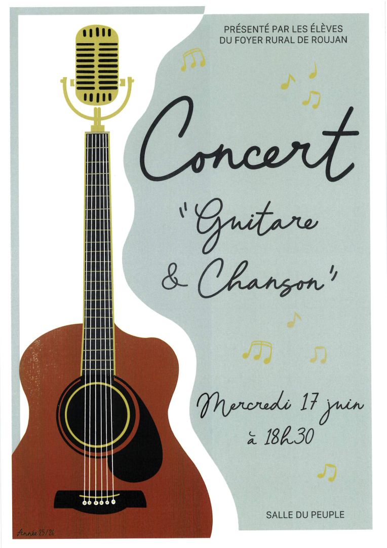 affiche concert guitare