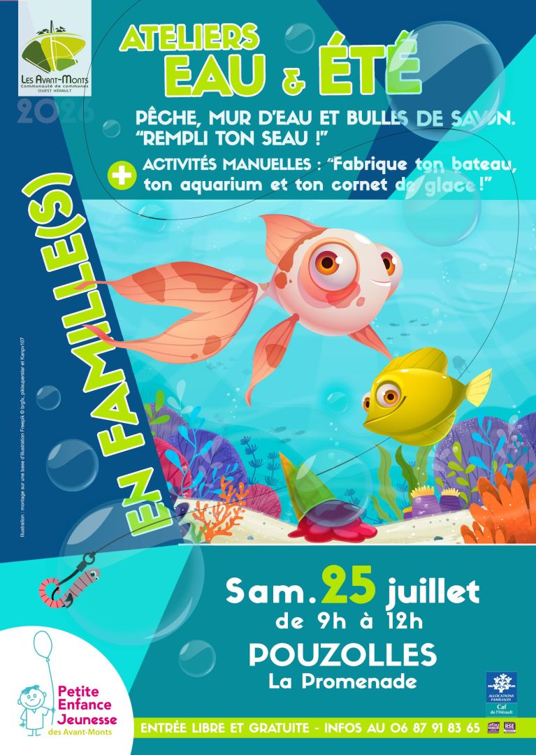 affiche atelier eau et été