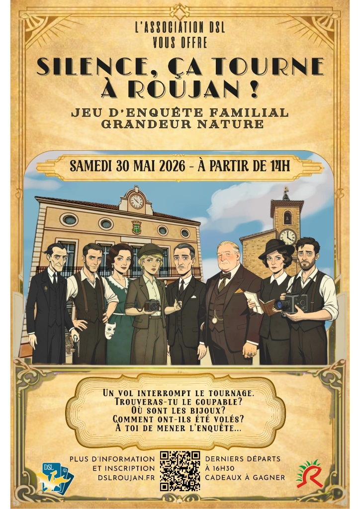 affiche silence ça tourne à Roujan