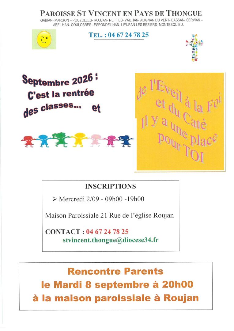 affiche inscription caté
