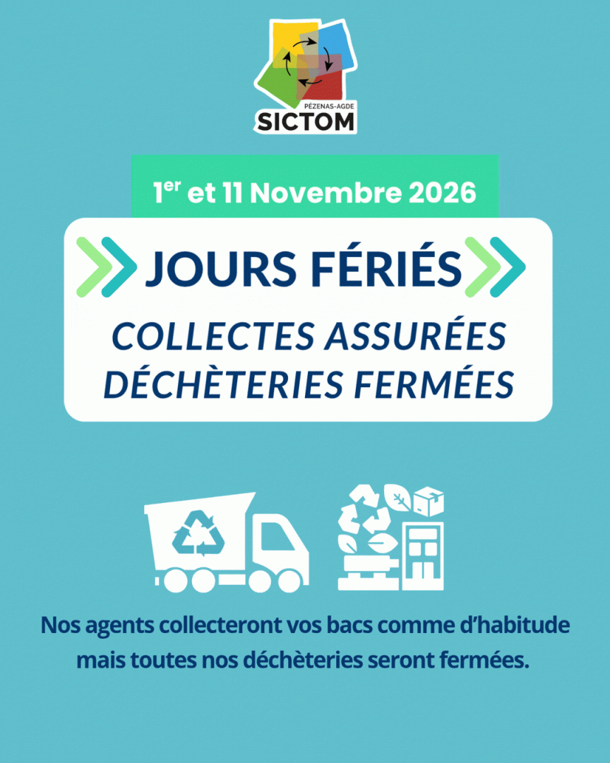 affiche fermeture déchèterie