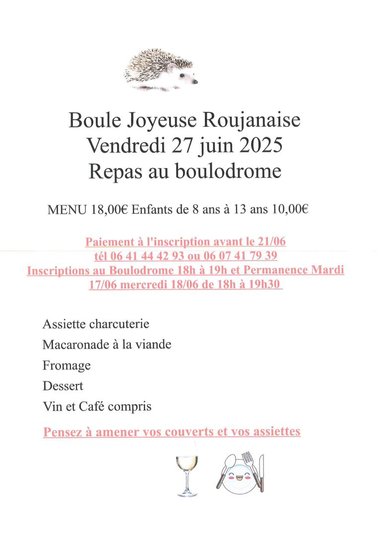 affiche repas boule joyeuse